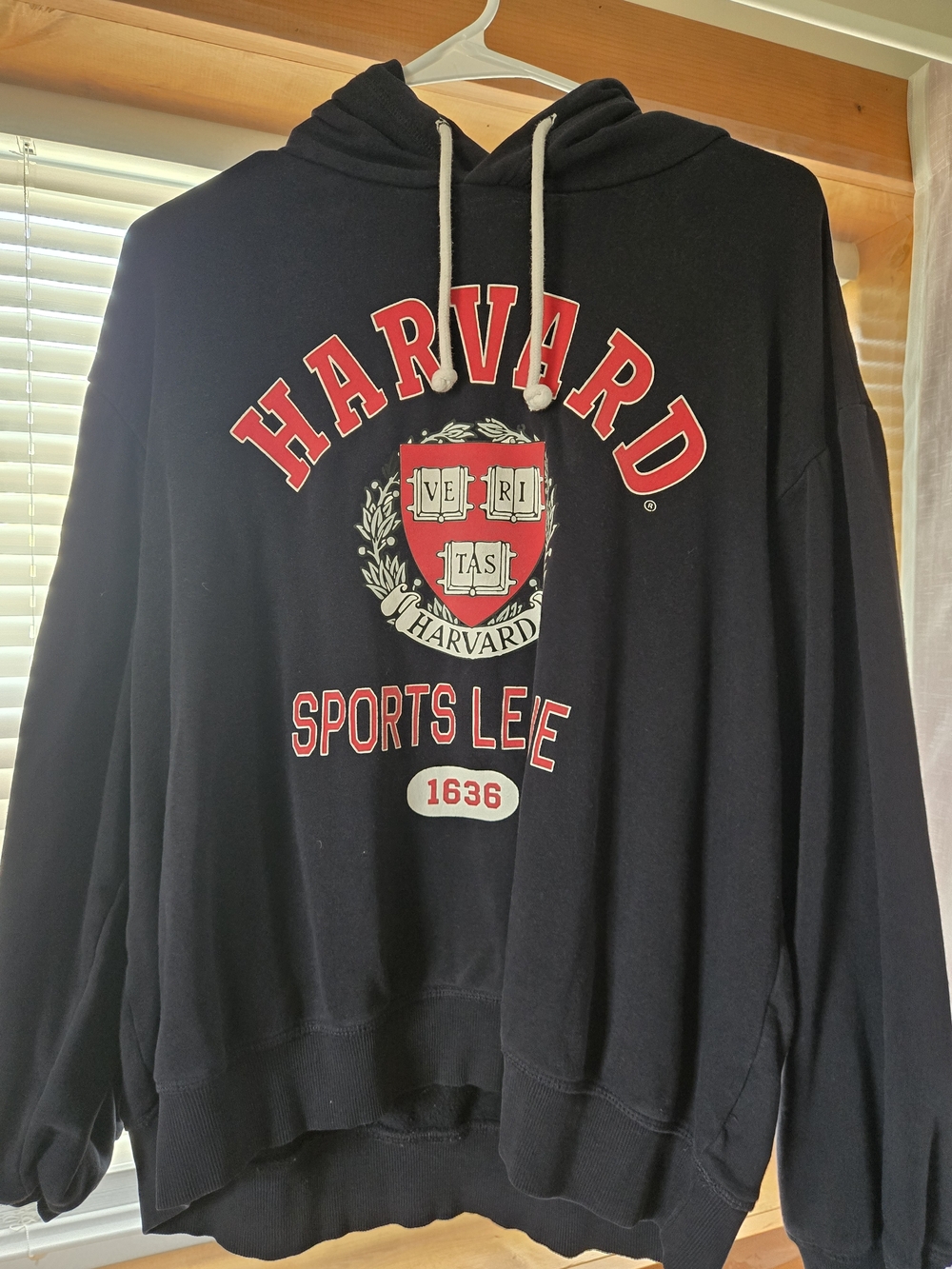 H&M Navy Harvard Crest Pullover Hoodie